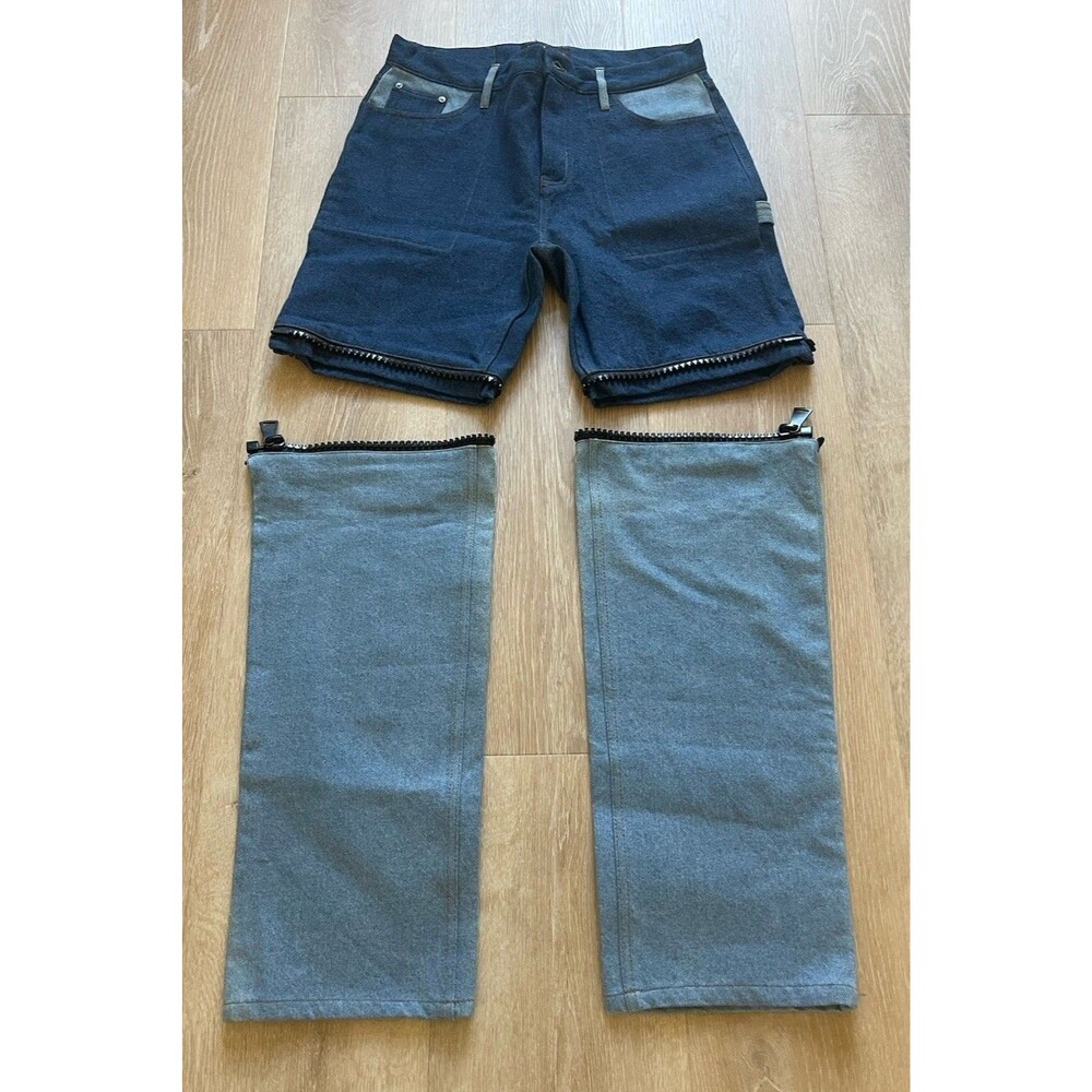 TEDDY FRESH Pants Lag Zip Off Denim Pants Unisex Size 32 Relaxed Fit Jeans NWT - Picture 9 of 9